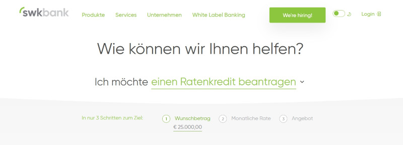 onlinekredit.de von der SWK Bank