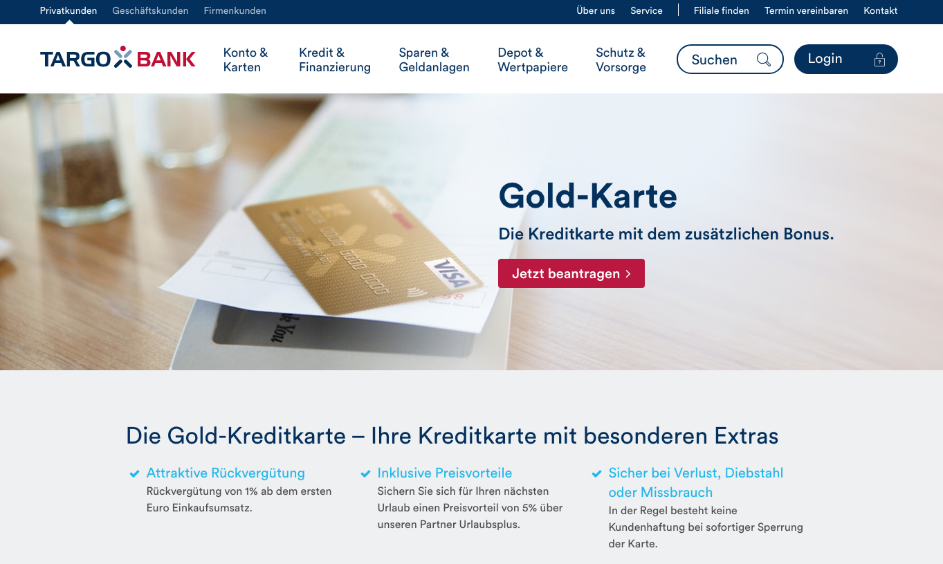 Targobank-Gold-Kreditkarte